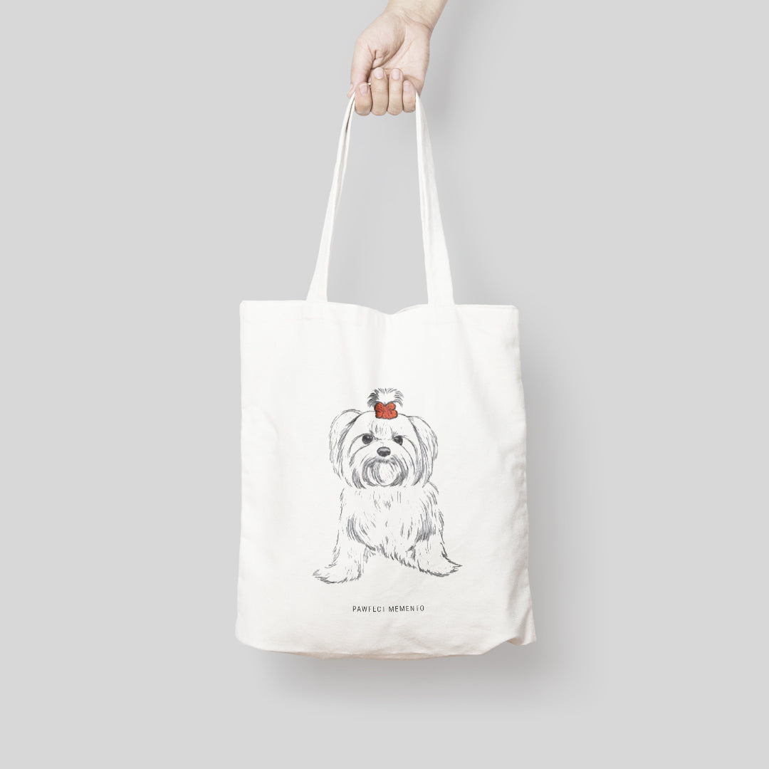 Custom Pet Portrait Tote Bags - Canvas Bag