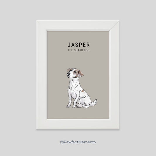 Custom Pet Portrait with Frame – Handcrafted and Personalized (13x18cm)